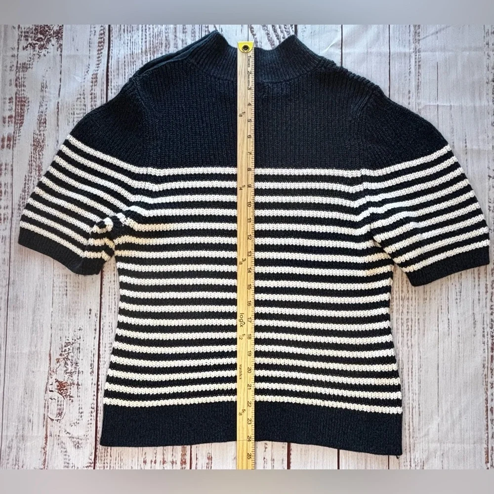 Anthropologie Maeve Divendra Navy & White Stripe Pullover Knit Sweater - Picture 6 of 11
